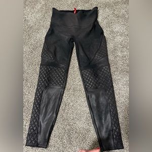 Spanx Faux Leather Moto Leggings